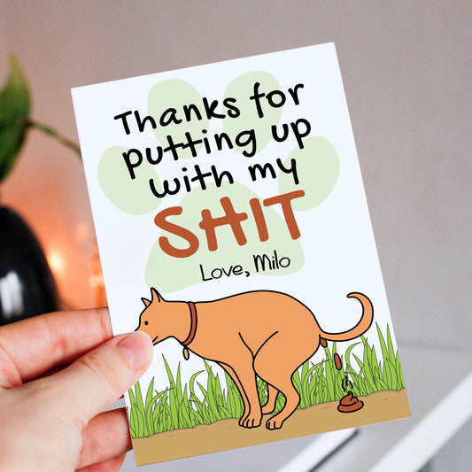 Personalized Dog Greeting Card Funny Dog