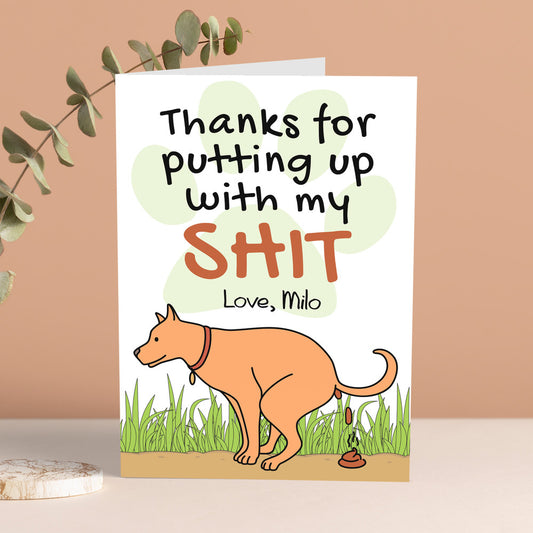 Personalized Dog Greeting Card Funny Dog