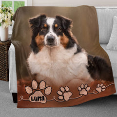 Personalized Dog Photo Blanket Pets Custom Photo For Dog Owners