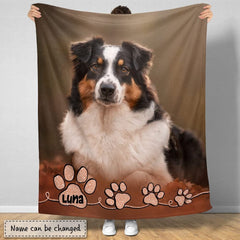 Personalized Dog Photo Blanket Pets Custom Photo For Dog Owners