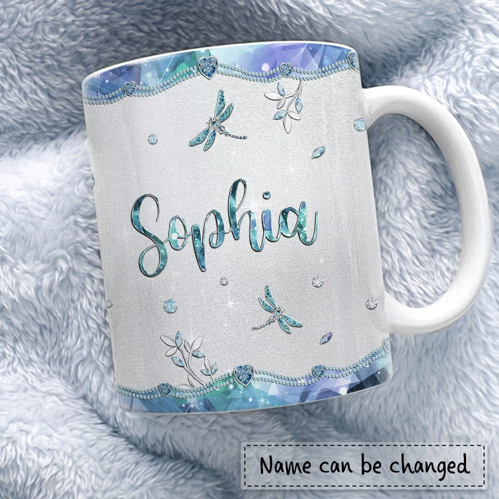 Personalized Dragonfly Mug Jewelry Style
