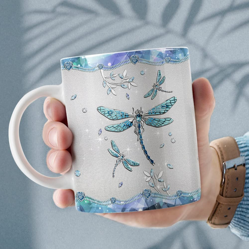 Personalized Dragonfly Mug Jewelry Style