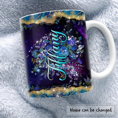 Personalized Dragonfly Mug Marble Drawing
