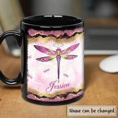 Personalized Dragonfly Mug What If I Fall Mable Drawing