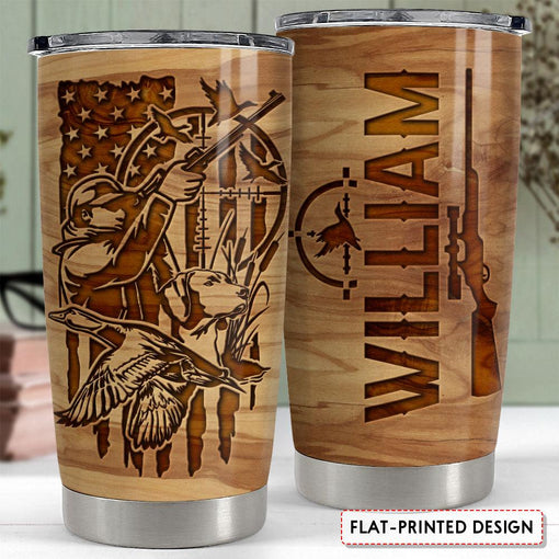 Personalized Duck Hunting Tumbler With Customize Name