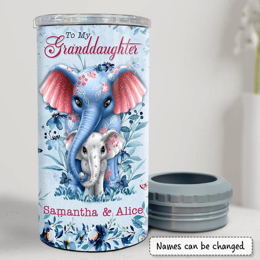 Personalized Elephant Can Cooler Granddaughter And Grandma For Nana