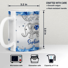 Personalized Elephant Mug Just A Girl Who Loves Elephants