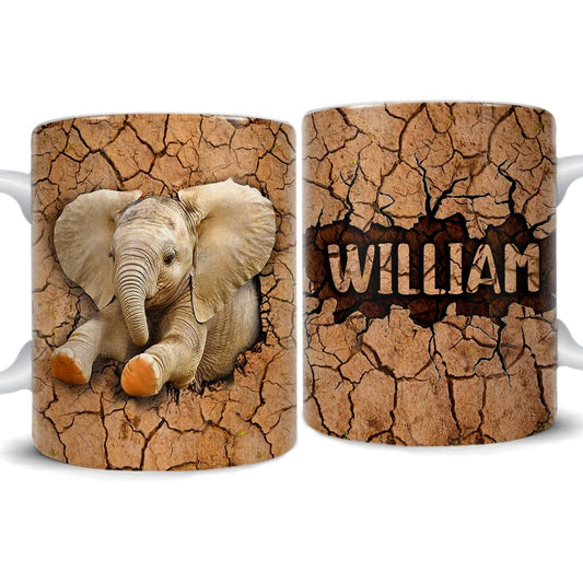 Personalized Elephant Mug With Custom Name Lovely