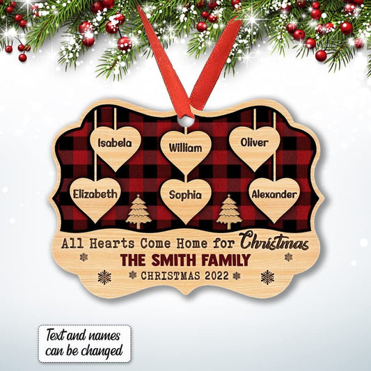 Personalized Family Ornament All Heart Come Home For Christmas