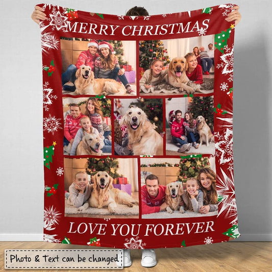 Personalized Family Photo Blanket Christmas Best Customized Gift