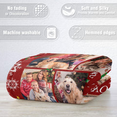 Personalized Family Photo Blanket Christmas Best Customized Gift