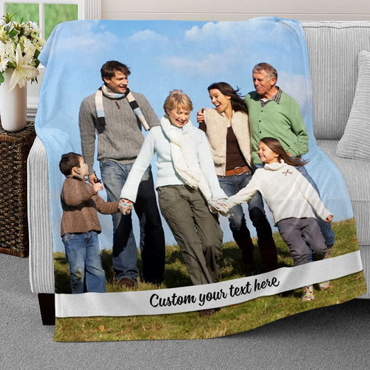 Personalized Family Photo Blanket Customized