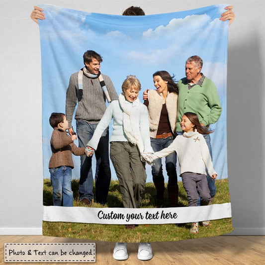 Personalized Family Photo Blanket Customized