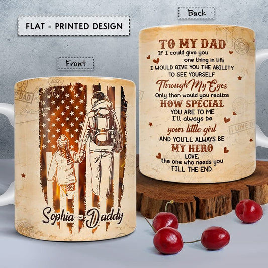 Personalized Father And Daughter Mug Vintage Style