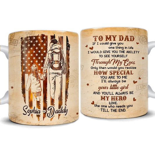 Personalized Father And Daughter Mug Vintage Style