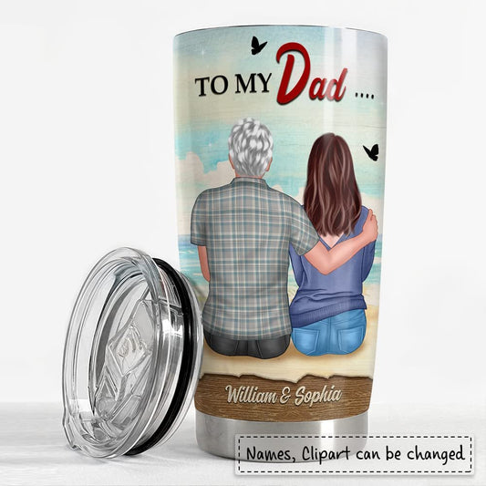 Personalized Father And Daughter Tumbler Custom Clothes For Papa