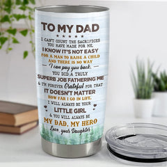 Personalized Father And Daughter Tumbler My Dad My Hero For Papa