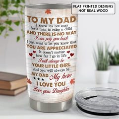 Personalized Father And Daughter Tumbler To My Dad For Daddy Papa