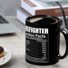 Personalized Firefighter Mug Firefighter Nutrition Facts