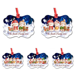 Personalized First Christmas Together Ornament Family Snowman