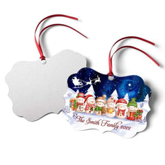 Personalized First Christmas Together Ornament Family Snowman