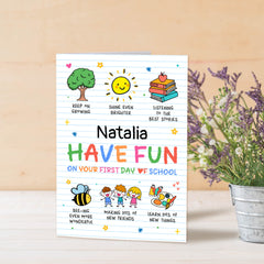 Personalized First Day Of School Greeting Card