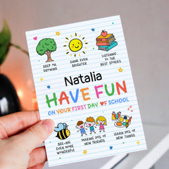 Personalized First Day Of School Greeting Card