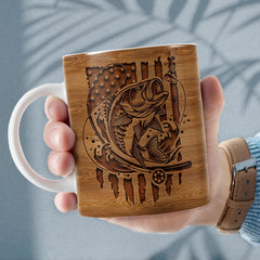 Personalized Fishing Mug Engraved Style With Customize Name