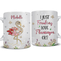 Personalized Flamingo Mug I Just Love Flamingos