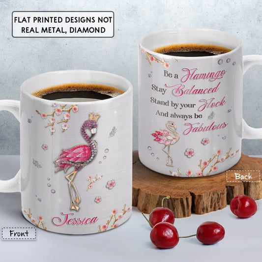 Personalized Flamingo Mug Jewelry Style