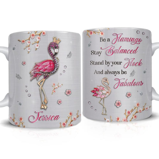 Personalized Flamingo Mug Jewelry Style