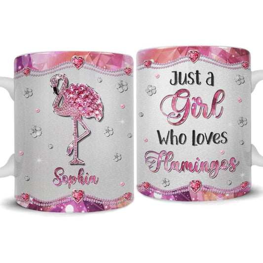 Personalized Flamingo Mug Just A Girl Loves Flamingo