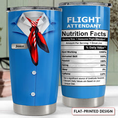 Personalized Flight Attendant Tumbler Nutrition Facts