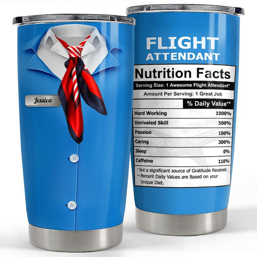 Personalized Flight Attendant Tumbler Nutrition Facts