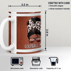 Personalized Football Mom Mug With Custom Name