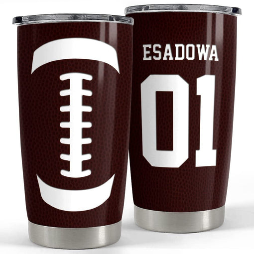 Personalized Football Tumbler UniForm Custom For Men Boy Sport Lover