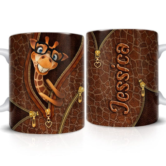 Personalized Funny Giraffe Mug For Animal Lover