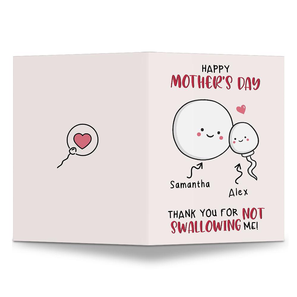 Personalized Funny Greeting Card For Mom