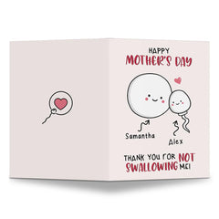 Personalized Funny Greeting Card For Mom