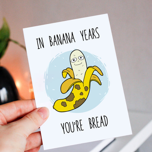 Personalized Funny Greeting Card In Banana Years