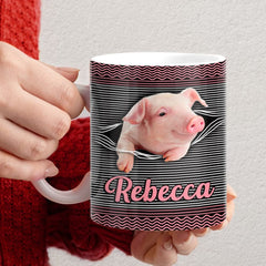 Personalized Funny Pink Pig Mug
