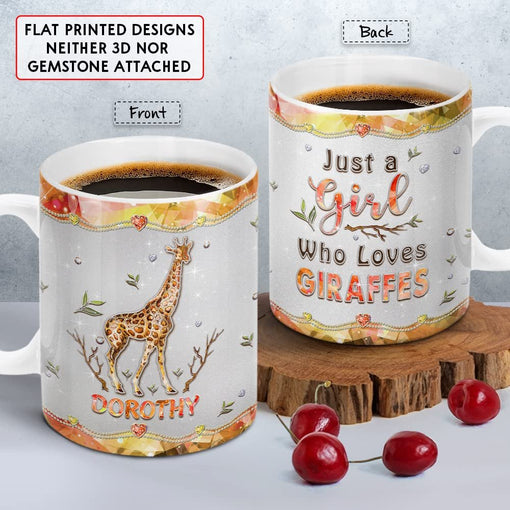 Personalized Giraffe Mug Just A Girl Loves Giraffes