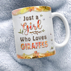 Personalized Giraffe Mug Just A Girl Loves Giraffes