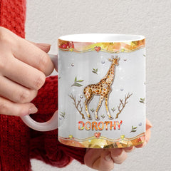 Personalized Giraffe Mug Just A Girl Loves Giraffes