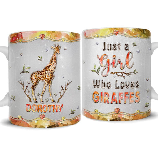 Personalized Giraffe Mug Just A Girl Loves Giraffes