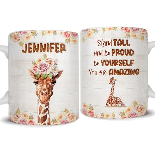 Personalized Giraffe Mug Motivation Cup