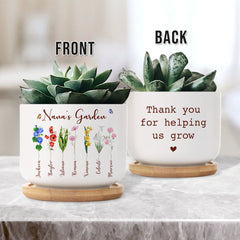 Personalized Grandma Plant Pot Nana's garden