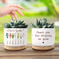 Personalized Grandma Plant Pot Nana's garden