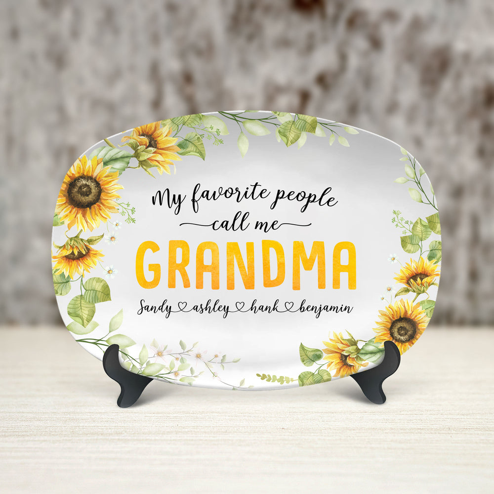Personalized Grandma Platter Type My Favorite People