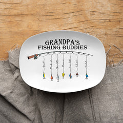 Personalized Grandpa Platter Grandpa's Fishing Buddies